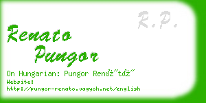renato pungor business card